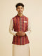 Manyavar Rust Aztec Inspired Print Nehru Jacket