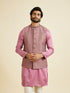 Manyavar Dusty Pink Elegance Nehru Jacket