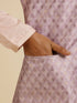 Manyavar Dusty Pink Buta Jaal Print Nehru Jacket