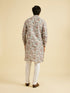 Manyavar Beige Bel Buti Print Nehru Jacket