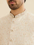 Manyavar Exquisite Cream Nehru Jacket