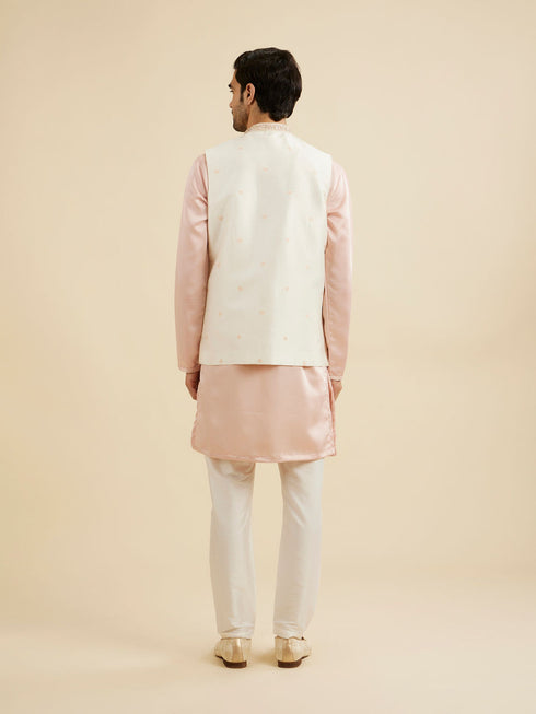 Manyavar Exquisite Cream Nehru Jacket