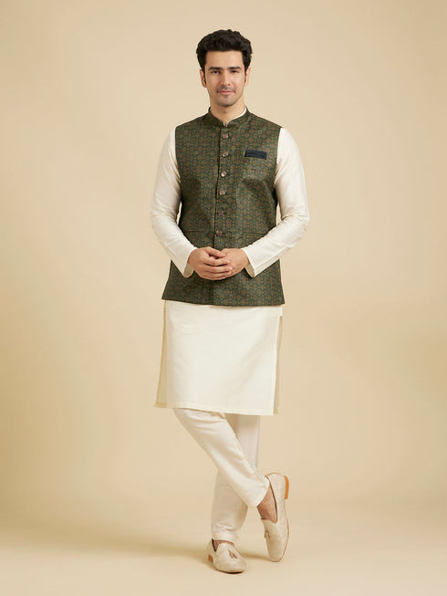 Manyavar Emerald Regalia Nehru Jacket