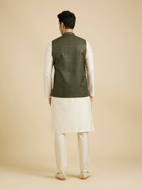 Manyavar Emerald Regalia Nehru Jacket