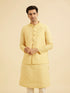 Manyavar Golden Yellow Radiance Nehru Jacket