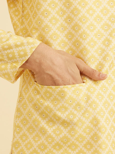 Manyavar Golden Yellow Radiance Nehru Jacket
