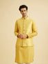 Manyavar Mustard Yellow Majesty Nehru Jacket