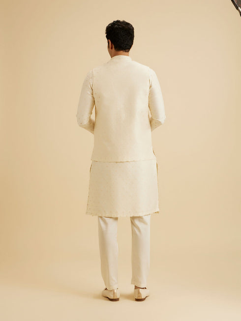 Manyavar Regal Cream Nehru Jacket