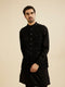 Manyavar Dark Blue Sequinned Nehru Jacket