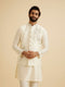 Manyavar Majestic Warm White Nehru Jacket