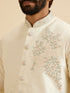 Manyavar Majestic Warm White Nehru Jacket