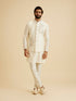Manyavar Majestic Warm White Nehru Jacket
