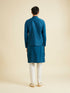 Manyavar Teal Blue Glamour Nehru Jacket