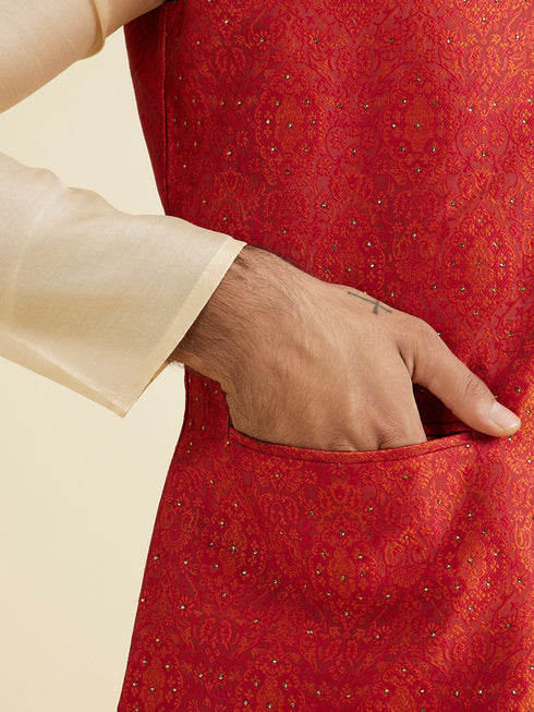 Manyavar Rustic Brocade Grandeur Nehru Jacket