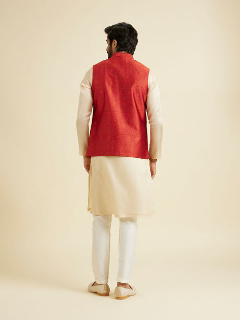Manyavar Rustic Brocade Grandeur Nehru Jacket