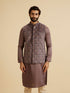 Manyavar Lavish Lilac Velvet Nehru Jacket