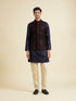 Manyavar Wine Velvet Elegance Nehru Jacket