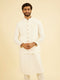 Manyavar Cream Charm Nehru Jacket