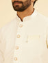 Manyavar Cream Charm Nehru Jacket