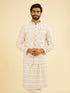 Manyavar Cream Cotton Nehru Jacket