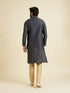 Manyavar Royal Dark Blue Nehru Jacket