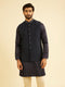Manyavar Dark Blue Nehru Jacket