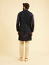 Manyavar Dark Blue Nehru Jacket