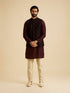 Manyavar Opulent Velvet Blue Nehru Jacket