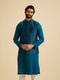 Manyavar Exquisite Teal Blue Nehru Jacket