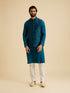 Manyavar Exquisite Teal Blue Nehru Jacket