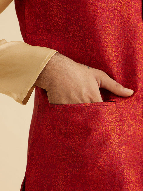 Manyavar Ravishing Rust Nehru Jacket