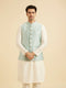 Manyavar Stunning Light Blue Nehru Jacket