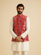 Manyavar Regal Red Nehru Jacket