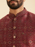 Manyavar Exquisite Maroon Nehru Jacket
