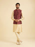 Manyavar Exquisite Maroon Nehru Jacket