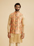 Manyavar Dazzling Orange Nehru Jacket