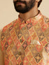 Manyavar Dazzling Orange Nehru Jacket