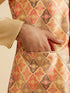 Manyavar Dazzling Orange Nehru Jacket