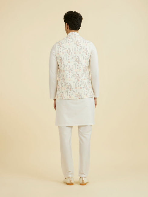 Manyavar Cream Nehru Jacket