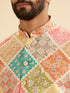 Manyavar Beige Cotton Elegance Nehru Jacket