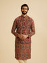 Manyavar Maroon Elegance Nehru Jacket