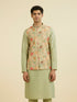 Manyavar Elegant Pista Green Nehru Jacket