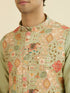Manyavar Elegant Pista Green Nehru Jacket