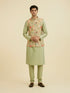 Manyavar Elegant Pista Green Nehru Jacket