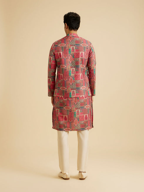 Manyavar Coral Elegance Nehru Jacket