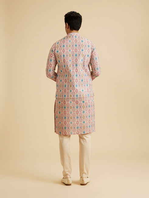 Manyavar Charming Cream Nehru Jacket