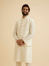 Manyavar Creamy Elegance Nehru Jacket