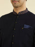 Manyavar Elegant Dark Blue Nehru Jacket