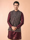 Manyavar Purple Velvet Elegance Nehru Jacket