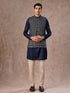 Manyavar Elegant Teal Blue Velvet Nehru Jacket